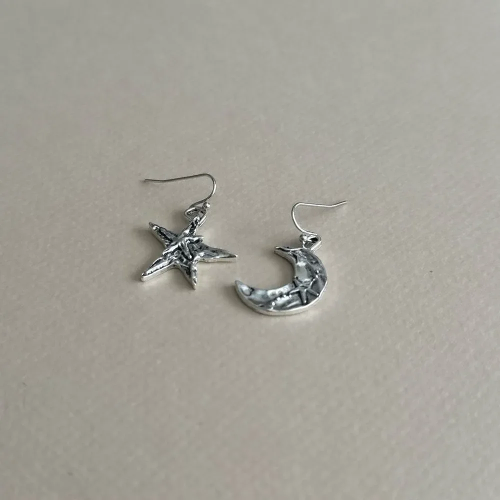 Boho Star and Moon Earrings #1721